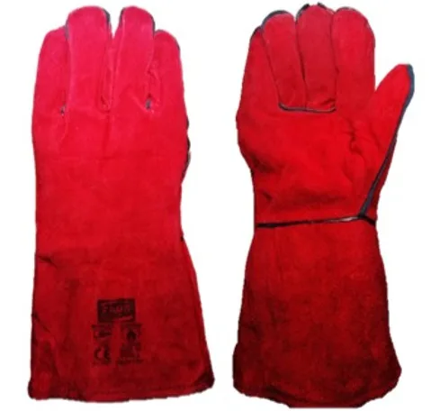 Guante de Cuero para Soldador Zeus Welding Rojo
